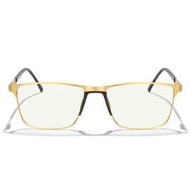 MERRY'S Fashion Blue Light Blocking Glasses - Reading Glasses Metal Frame Spring Hinge Readers for Men Eyeglasses