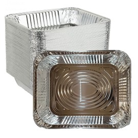 DHG PROFESSIONAL [100 Pack] 9"x13" Foil Pan Aluminum Drip Pans - Half Size Steam Table Aluminum Trays without Lids