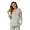 Aamikast Women's Pajama Sets Long Sleeve Button Down Sleepwear Nightwear