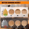 POLIWELL 50PCS 90mm x 65mm Triangle Sanding Sheets Hook &