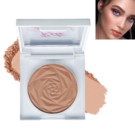 Blushers for Cheeks Make up Blusher, Matte Bronzer Powder Blushes Korean Makeup Blush, Natural Pigmented Look Long-Lasting Light Brown Makeup Palette