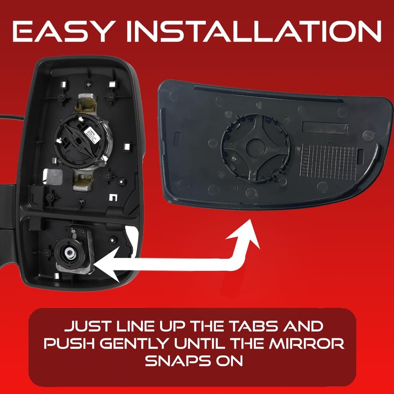 Side View Blind Spot Mirror Replacement for Ford 2015 Transit