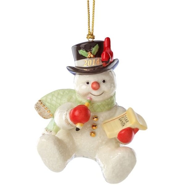 Lenox Making a List for Santa 2014 Annual Snowman Ornament
