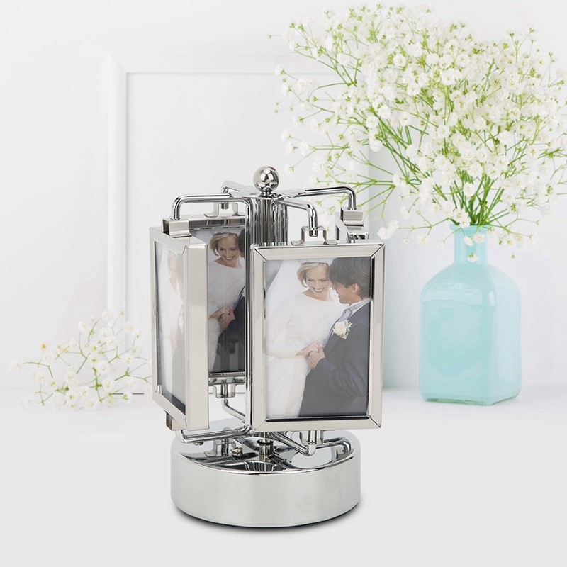 Rotating Music Box Photo Picture Frame Home Living Room Bedroom