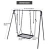 Lineslife Grill Swing Campfire Cooking Stand with Height Adjustable Iron