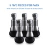 CKAuto TR413AC Chrome Rubber Snap-in Tire Valve Stems (5 Pack)