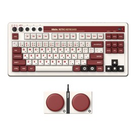 AKNES 8Bitdo Retro Mechanical TKL Keyboard, Hot Swappable with 87 Keys, Dual Programmable Buttons, Bluetooth / 2.4G / USB-C for Windows and Android - Fami Edition