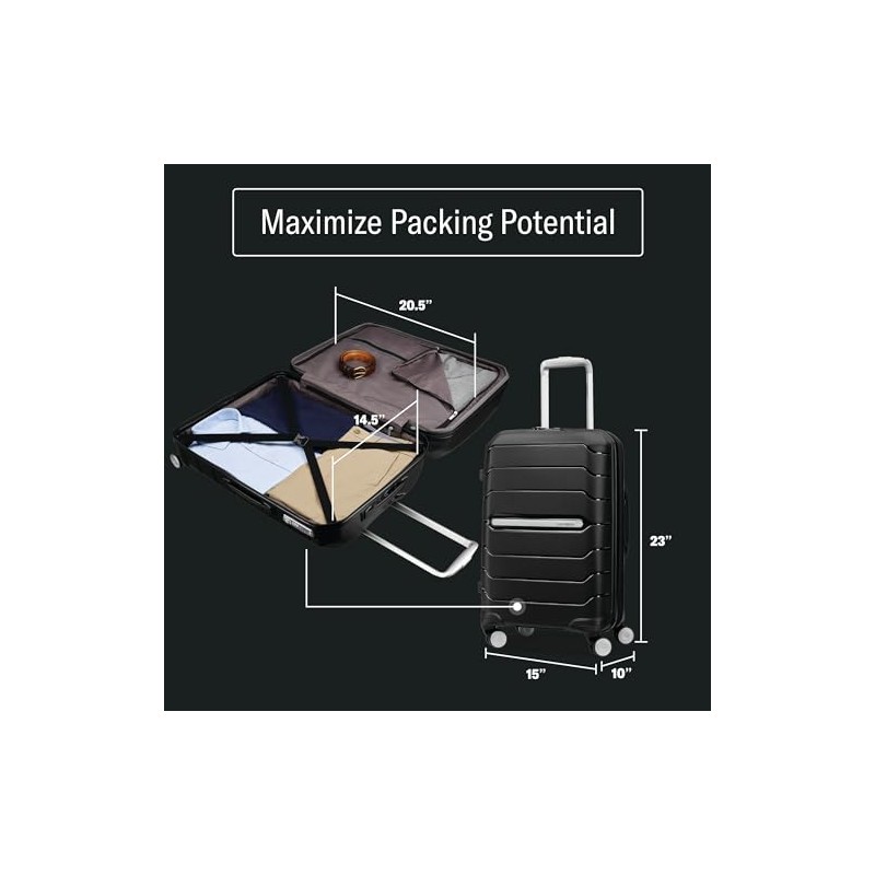 Samsonite Freeform Hardside Carry-On Luggage with Spinner Wheels - Hardshell