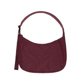 Large Nylon Crescent Bag - Mahogany