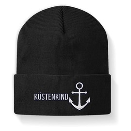 Chorchester Küstenkind Funny Cap North German Beanie, black