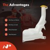 A-Premium Windshield Washer Reservoir with (Washer Pump/Filler Neck/Cap/Hose/Bracket/Fluid Level Sensor