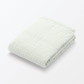 Muji 76196150 Cotton Soccer Weave String Type Pillow Pad, 16.9 x 24.8 inches (43 x 63 cm), Green