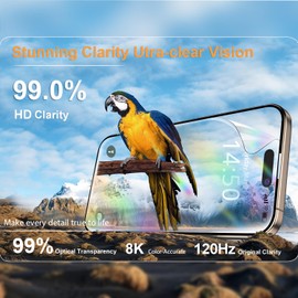 GUARD CRAG Screen Protector for iPhone15, 3 Pack Non-breakable Soft TPU Hydrogel Film, Self Healing, HD Clear, High Sensitivity, Bubbles No Dust (Not Tempered Film)