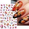10 Sheets Fall Nail Art Stickers Decals Thanksgiving Nails Decals