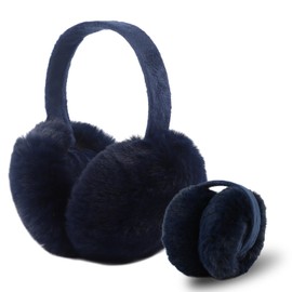 XIAOHAWANG Fashionable Women's Ear Warmers Winter Earmuffs Girls Fluffy Ear Protection for Adults Children, navy