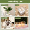 6 Pack Square Glass Vase 4" x 4" x 4",