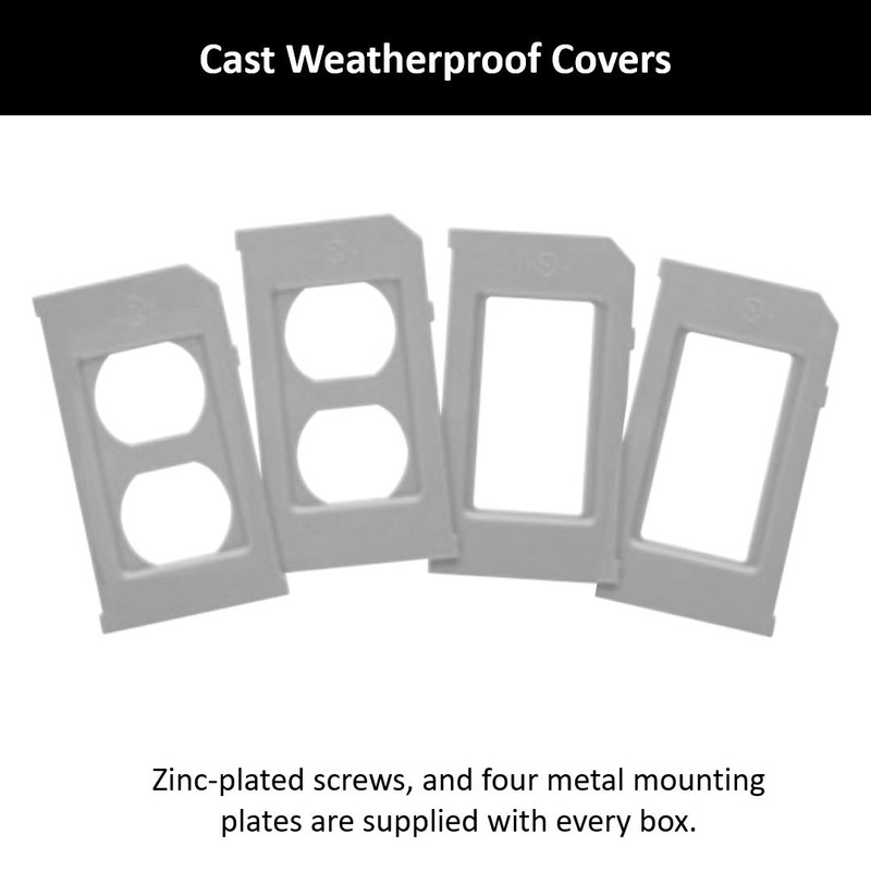 Legrand-Pass & Seymour WIUCAST2 2 Gang Cast Weatherproof Box and
