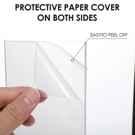 10 Pack Clear Acrylic Sheet 4" x 6" Plexi Glass Acrylic Sheets 1/8 Thick High Transparent Board for Picture Frames Glass Replacement,DIY Display Signs/Painting Projects Crafts