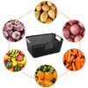 Onion and Potato Storage Baskets,A set of three Wooden handle