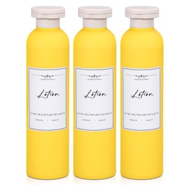 UMETASS Travel Shampoo Bottle, Empty Plastic Squeeze Bottles 8.8oz with Flip Cap, Lotion Container for Toiletries Travel Size Shampoo and Conditioner