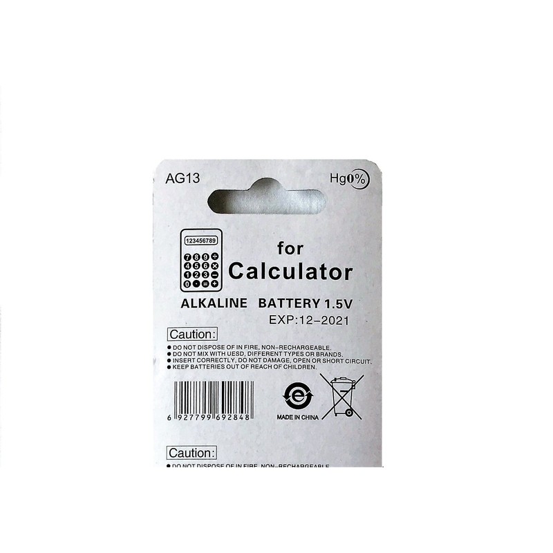 AG13 LR44 L1154 357 A76 Alkaline Button Cell Battery with