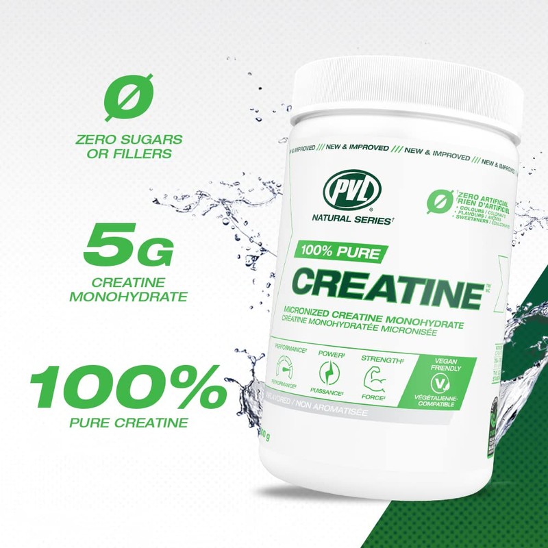 PVL PVL 100% Pure Creatine - Creatine Monohydrate Micronized Powder