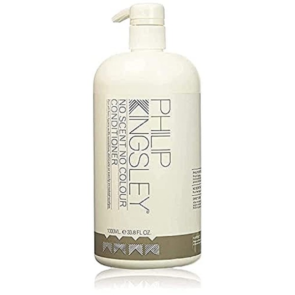 PHILIP KINGSLEY No Scent No Colour Conditioner for Sensitive Scalps Nourishing Gentle Conditioning Sulfate-Free Fragrance-Free Color-Free Smooths Frizz Control Detangles Adds Shine, 33.8 oz