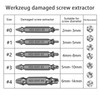 Daoxue Screw Extractor Tool, 5 Pieces, HSS 4341 Steel, 2-14