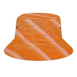 JopaJre Salmon Sushi Bucket Hat for Women Men Sun Cap Fisherman Hat Packable Beach Caps Travel Outdoor
