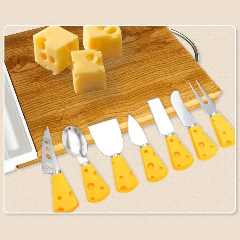 UpTuoLi 7-Pc Mini Cheese Knife Set with Forks for Charcuterie