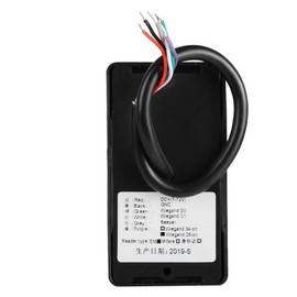 Lector de Tarjetas, Lector de Control de Acceso de Tarjeta RFID de Seguridad 26/34 a Prueba de Agua(Black ID 125Khz)