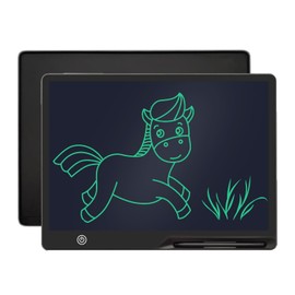 16 Pulgadas Pizarron Magico, Recargable Pizarron Magico Pantalla LCD Tabla de Dibujo con Lock, Pizarra Mágica Tablero Electrónico, Tablet Mágica para Niños, Reutilizable, para en Casa, Estudio (Negro)