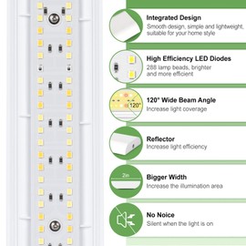 FOXGARDEN® Grow Light, Full Spectrum Plant Light Strip for Indoor Plants, 288 LED Bright Grow Lamp with Auto On/Off Timer 4/8/12H, 3 Switch Modes, 10 Dimmable Brightness, 3 Packs