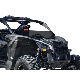 SuperATV Heavy Duty Half Windshield for Can-Am Maverick X3 900 /Turbo / X RS / X DS / MAX | Dark Tinted Standard Polycarbonate Construction 25X Stronger Than Glass | Easy Installation | USA Made