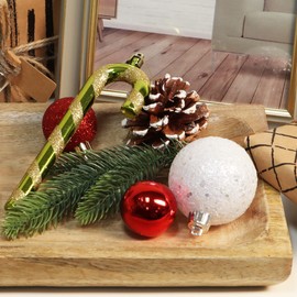 com-four® 8 x Christmas Tree Pendants Candy Cane, Christmas Tree Decorations for Hanging, Candy Cane Shape Bauble, Christmas Tree Pendant (Green, Pack of 8)