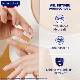 Hansaplast Hansaplast Classic Pflaster (5 m x 4 cm), zuschneidbare Wundpflaster mit extra starker Klebkraft, flexibles und atmungsaktives Verbandsmaterial
