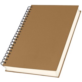 Yarotm Notebook A4 Squared - Notebook A4 Spiral Bound 21 x 28.5 cm - 100 GSM Paper Checked 5 x 5 mm Diary - 120 Sheets Kraft Spiral Notebook - College Pad A4 School Travel Diary