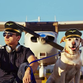 Toddmomy Kids Airline Costume Hat - Adjustable Uniform Pilot Hat