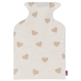 David Fussenegger Juwel 'Hearts' Hot Water Bottle 0.8 L 18 x 28 cm Raw White