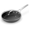 MsMk 12 Inch Nonstick Frying Pan with Lid, Titanium and