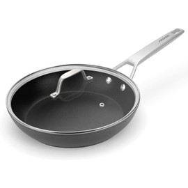 MsMk 12 Inch Nonstick Frying Pan with Lid, Titanium and Ceramic Nonstick skillet with lid, PFOA Free, Non-Toxic, Stay-Cool Handle, Scratch-resistant, Dishwasher Safe, Oven Safe to 700°F