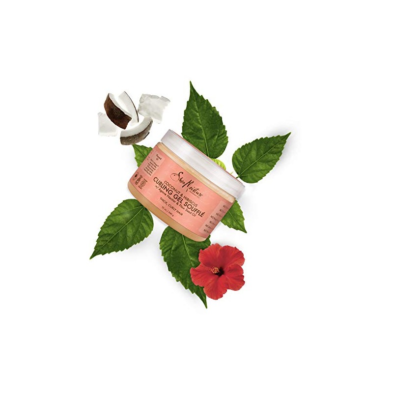 SheaMoisture Coconut & Hibiscus Curling Gel Souffle, 12 Ounce