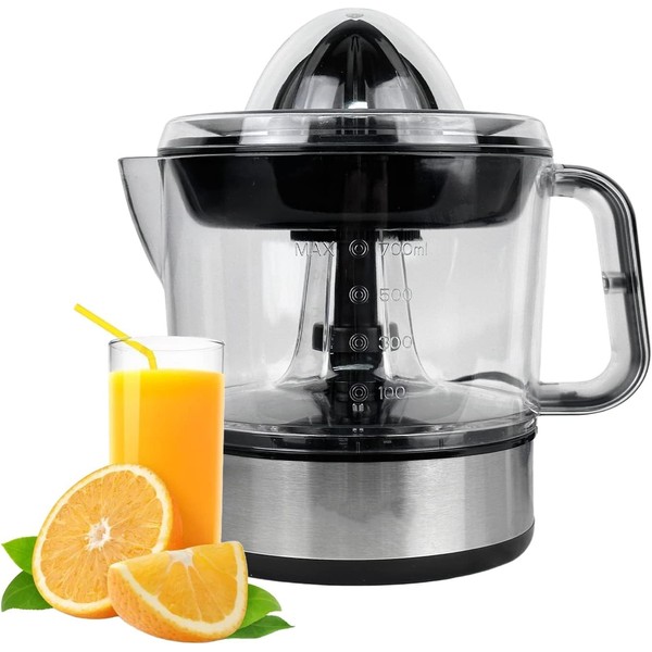 Professional Electric Citrus Juicer Stainless Steel 700ml MOKEKA 2 Interchangeable