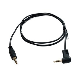 System-S Audio Jack Cable 100 cm 3.5 mm TRS Male to Male Angle AUX Black