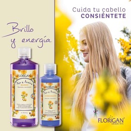 Anti Dandruff and Regenerative Shampoo Ajo y Árnica 1lt.Florigan,Purple