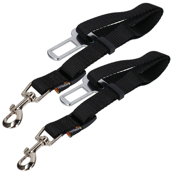 2 Pet Dog Car Travel Secure Adjustable Dog Seat Belts
