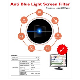 VizoBlueStop 31.5-32 inch Universal Blue Light Screen Protector for Computer Monitor and TV. Filter & Damage Protection Panel (28.5” x 17.1”) Blocking UV Display