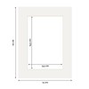 PHOTOLINI Picture Mount, White, 10 x 10 cm to 30