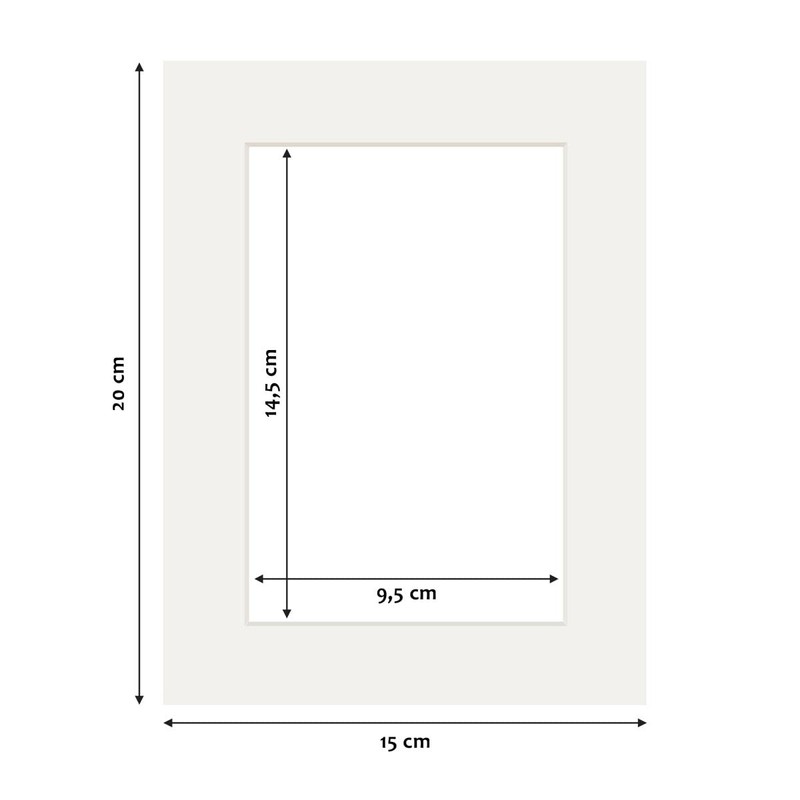 PHOTOLINI Picture Mount, White, 10 x 10 cm to 30