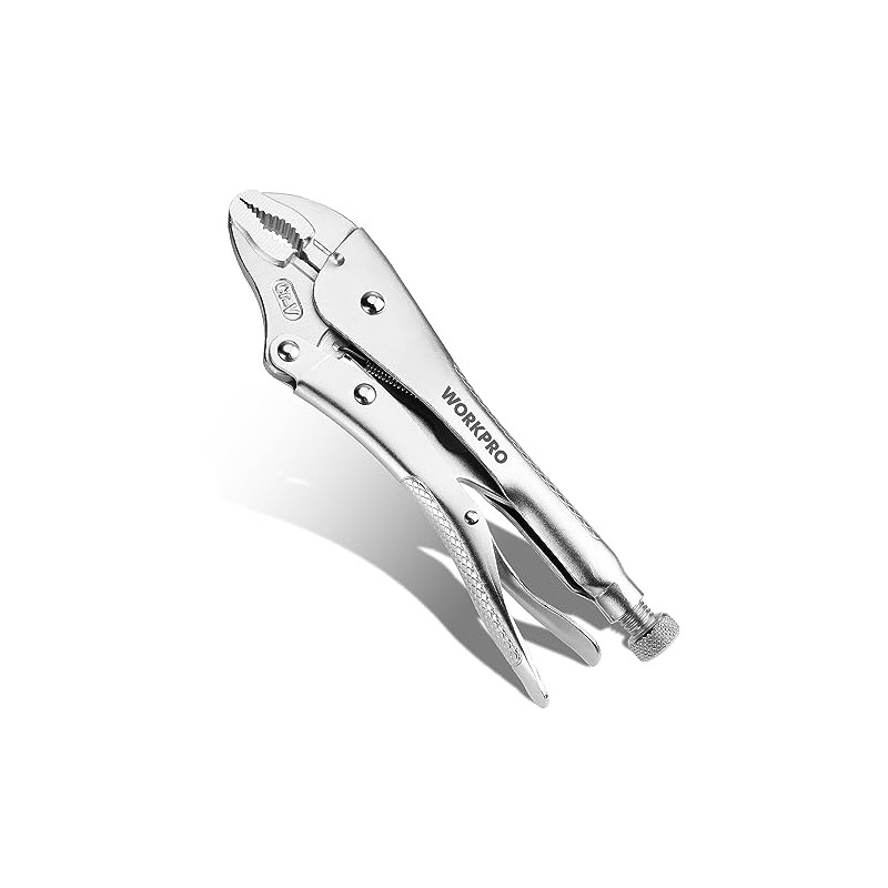 WORKPRO 10-inch Curved Jaw Locking Pliers, Chromium-Vanadium Steel Vice Grips